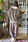 Stripe Boucle Slouch Knit Mocha & Moss